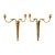 Pair of Vintage Neoclassical Double-Arm Wall Candle Sconces – Gold Gilt or Brass-Plated For Sale