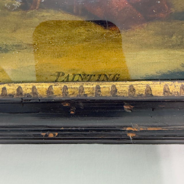 18th Century 18th Century Reverse Mezzotint - “Painting” in Original Frame For Sale - Image 5 of 12