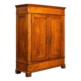 Early 19th Century Biedermeier Wardrobe in Oak For Sale