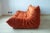 Ligne Roset Set of Amber Orange Velvet Togo 2- and 3-Seat Sofa Set by Michel Ducaroy for Ligne Roset For Sale - Image 4 of 8