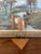 Early 21st Century Mid-Century Modern Possibly Teak and Twisted Metal Triple Candle Holder With Geometric Base For Sale - Image 5 of 10