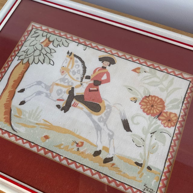 Mid 20th Century Beautifully Framed Tony Sarg Textile Art Depicting an Equestrian Theme For Sale - Image 4 of 9