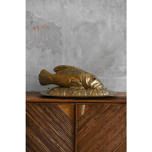 Brass fish serving tray, 1970s product details the brass fish serving tray consists of two pieces. Handcrafted in italy in...