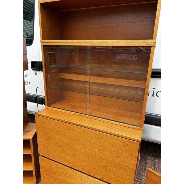Mid-Century Modern Floating Display Cabinet with Shelves and Drawers, Set of 13 For Sale - Image 9 of 16