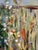 Textile Garden Landscape + Fence Acrylic on Canvas, Unknown Artist. For Sale - Image 7 of 12