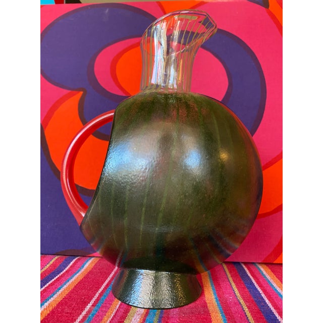 Kjell Engman Kjell Engman Kosta Boda Large Art Glass Pitcher For Sale - Image 4 of 10