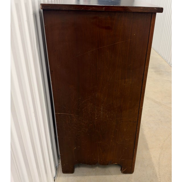 19th Century American Empire Figured Wood Four-Drawer Chest of Drawers Flame Mahogany For Sale - Image 9 of 12