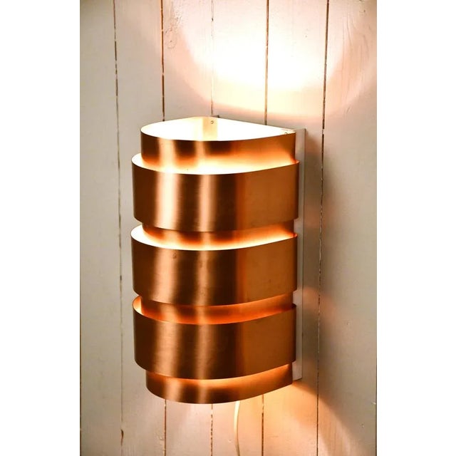 Swedish Model V155 Sconces in Copper by Hans-Agne Jakobsson for Hans-Agne Jakobsson AB, 1950s, Set of 2 For Sale - Image 3 of 10