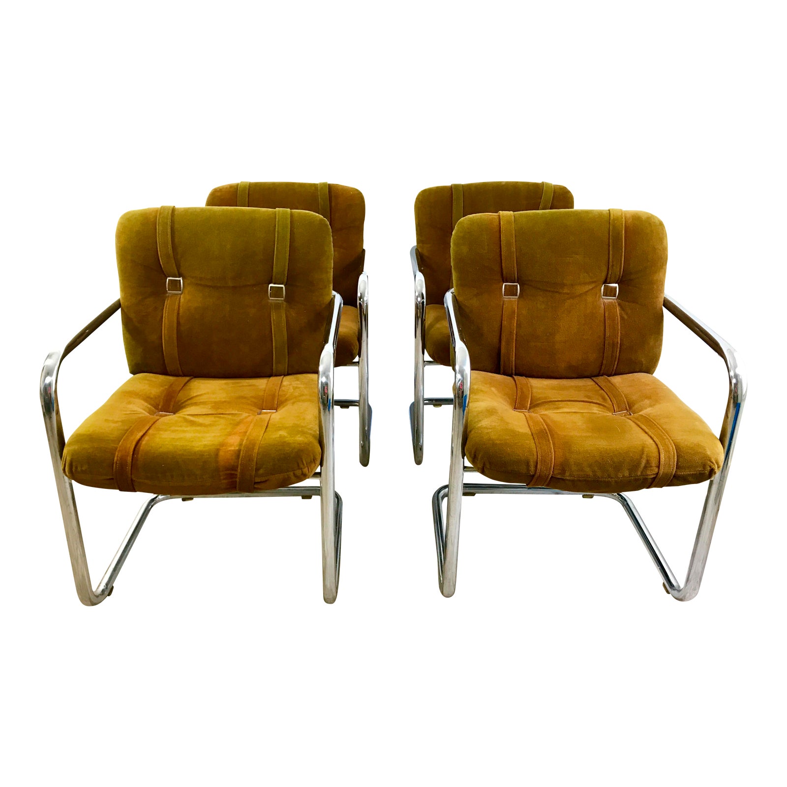 Vintage Chromcraft Cantilever Dining Chairs - Set of 4 ...