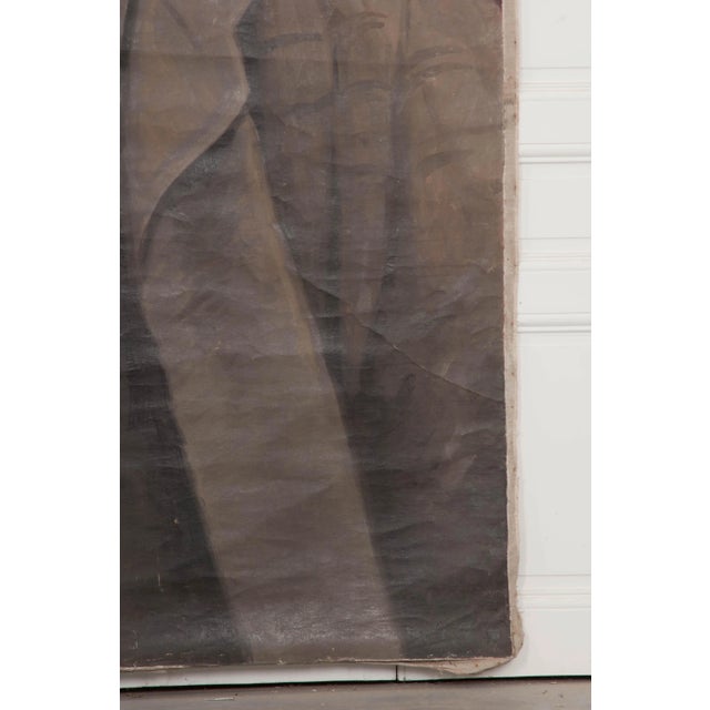Textile German 19th Century Large Portrait of Friedrich Engels For Sale - Image 7 of 13