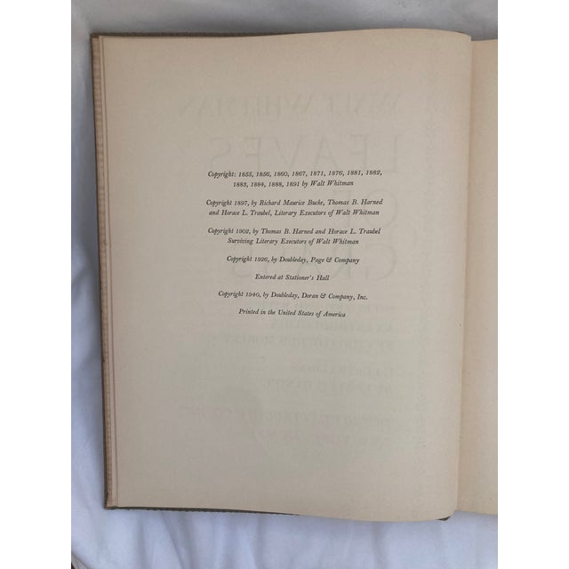 American Leaves of Grass / Vintage Book of Walt Whitman Poetry Collection / 1940 For Sale - Image 3 of 13