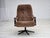 1970s Danish Swivel Armchair in Corduroy and Dark Beechwood, 1970s For Sale - Image 5 of 16
