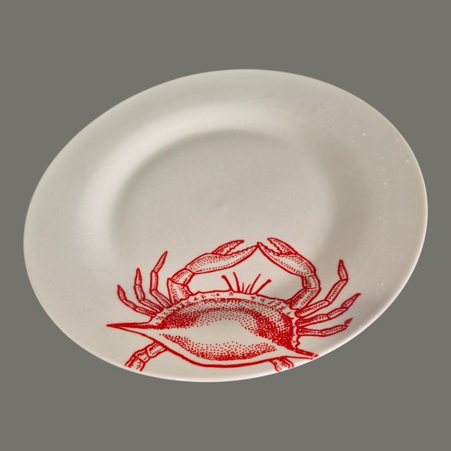 Late 20th Century Coastal Sea Life Red Crab Porcelain Serving Dishes - 3pcs For Sale - Image 4 of 8