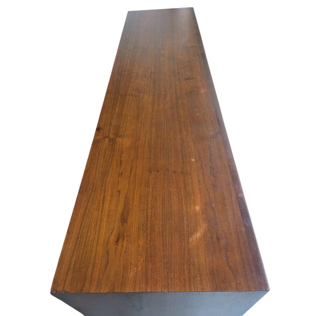 Vintage Dillingham Walnut Nine-Drawer Dresser, Dated 1970, Mid Century Modern, Attributed For Sale - Image 16 of 16