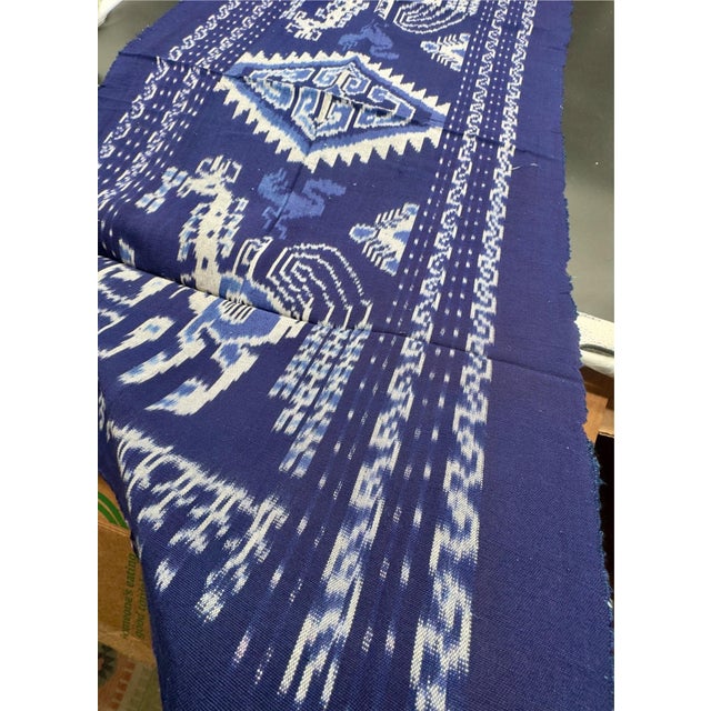 Traditional Sumba Island Indigo Textile, Sumba Warp Ikat For Sale - Image 3 of 10