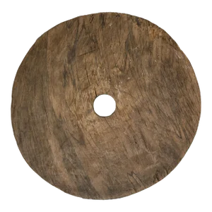 Large Ancient Cart Wheel with Rustic Character and Time-Worn Appearance