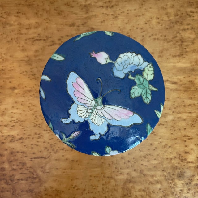 Asian Vintage Asian Ceramic Canister For Sale - Image 3 of 6