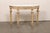 An Italian painted wood console table, with white marble top, from the mid 20th century. This vintage table from Italy has...
