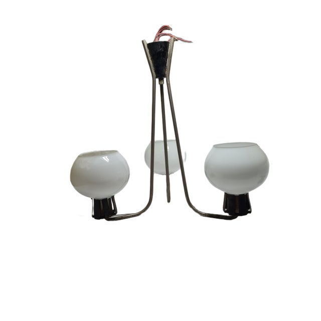 The wall lamp comes from the 1950s. Up to 250V (Europe/UK Standard).The wiring of this item may be original and might need...