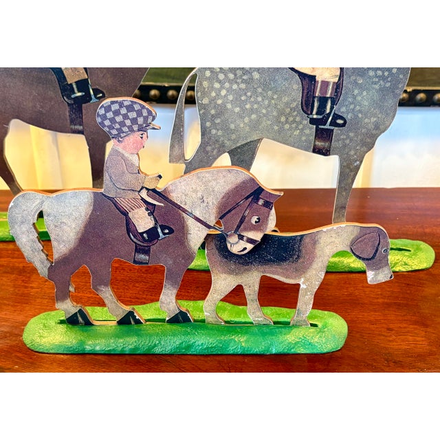 1930s Rare English Equestrian Folk Art Figures, C. 1930s — Set of Three For Sale - Image 5 of 6