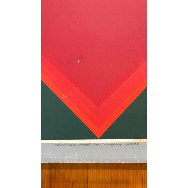 Original vintage promotional exhibition poster published by the renowned German art print studio Edition Domberger Stuttgart