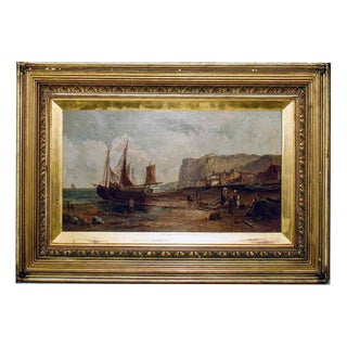 Unknown, Northern French Coast, Oil Painting, 19th Century For Sale