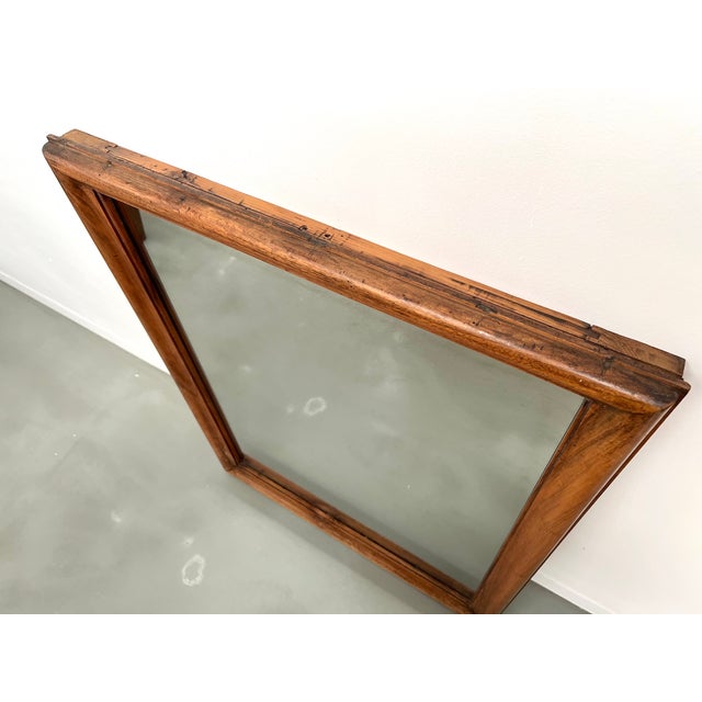 Wood Antique Mirror in Walnut, 1900 For Sale - Image 7 of 15