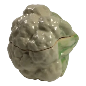 2000 Patricia Garrett Handmade American Pottery Cauliflower Covered Box