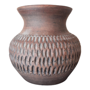 Six Nations Indian Pottery Vase Signed Dancing Star
