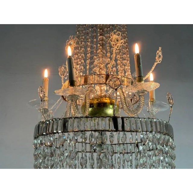 Navette Cut Crystal Chandelier, 1800 For Sale - Image 6 of 15