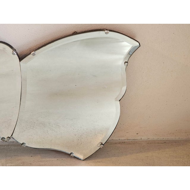 Metal Sculptural Art Deco Butterfly Wall Mirror, 1930s For Sale - Image 7 of 9