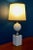 Hollywood Regency White Ceramic Table Lamp from Barbier, 1970s For Sale - Image 3 of 8