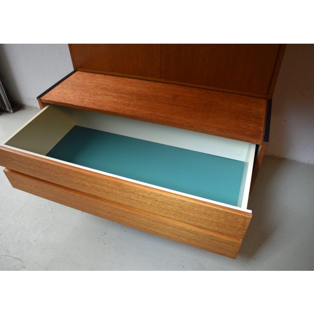 1960s Two-Piece Teak Cabinet by Omnia, 1960s For Sale - Image 5 of 9