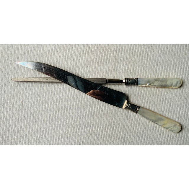 1900s Spaulding & Co. Sterling Silver & Mother-of-Pearl Carving Set | Gilded Age | Nantucket Estate For Sale - Image 10 of 18
