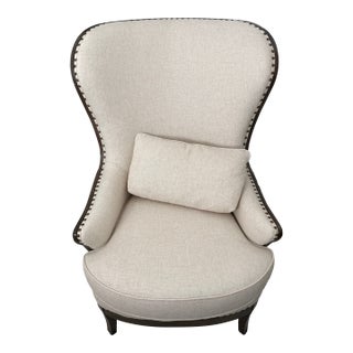 Arhaus Portsmouth Collection Wood & Upholstered Armchair For Sale