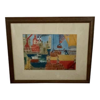 1970s Brutalist Outsider Painting For Sale