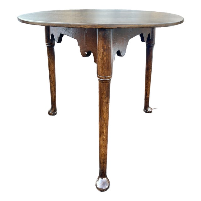 Georgian Style Oak Cricket Pub Table For Sale