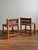 1940s Tuscan Leather Strap & Wood Dining Chairs, Set of 4 For Sale - Image 4 of 17