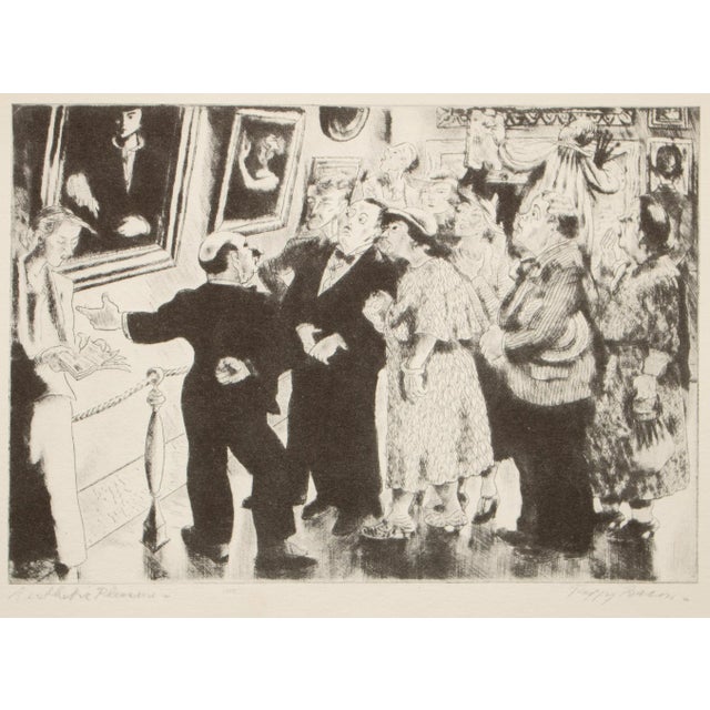 An excellent First Edition period black and white offset lithograph (print) after drawing "Esthetic Pleasure" by American...