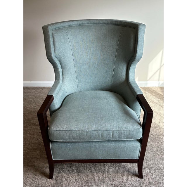 Late 20th Century Pair of Late 20th Century Bill Sofield for Baker Manor Walnut Wing Lounge Chairs For Sale - Image 5 of 10