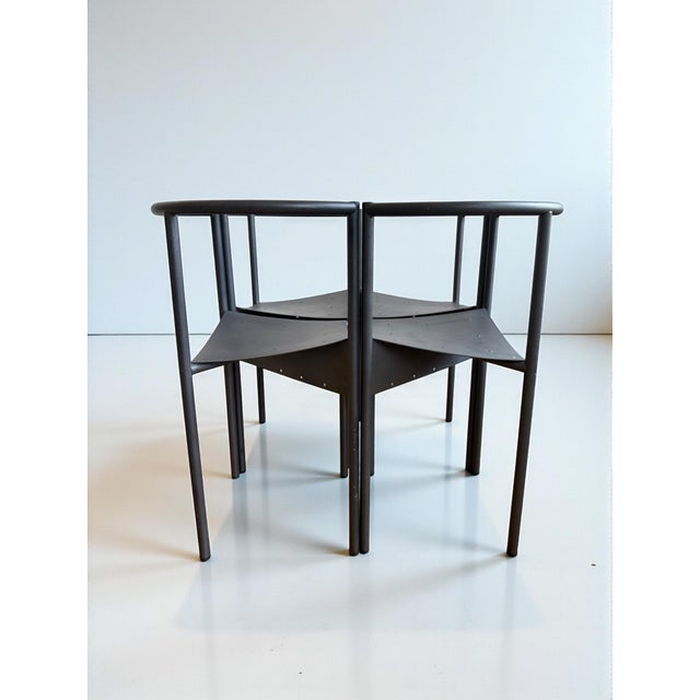 Black Wendy Wright Chairs by Philippe Starck for Disform, 1986, Set of 4 For Sale - Image 8 of 12