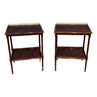 Pair of Mahogany End Tables by Leighton Hall - Showroom Samples For Sale
