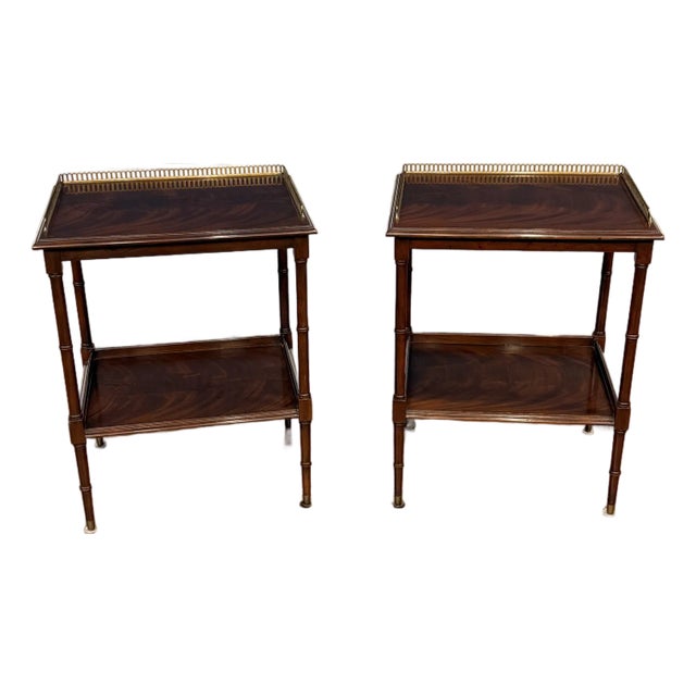Pair of Mahogany End Tables by Leighton Hall - Showroom Samples For Sale