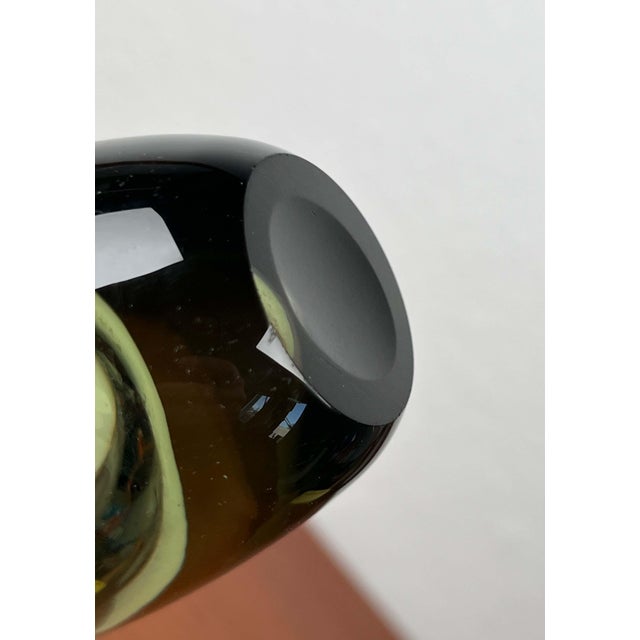 Green Mid-Century Modern Danish Glass Vase by Per Lütken for Holmegaard, 1960s For Sale - Image 8 of 13