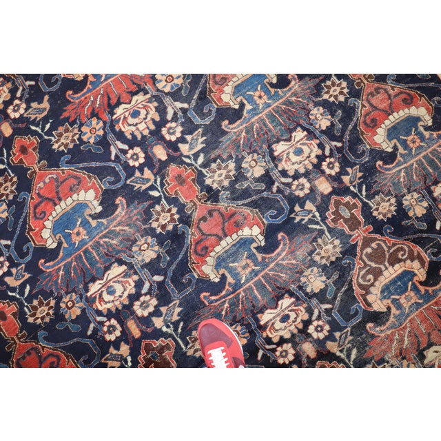 Black Antique Zabihi Collection Persian Afshar Rug - 12' x 15'5" For Sale - Image 8 of 12