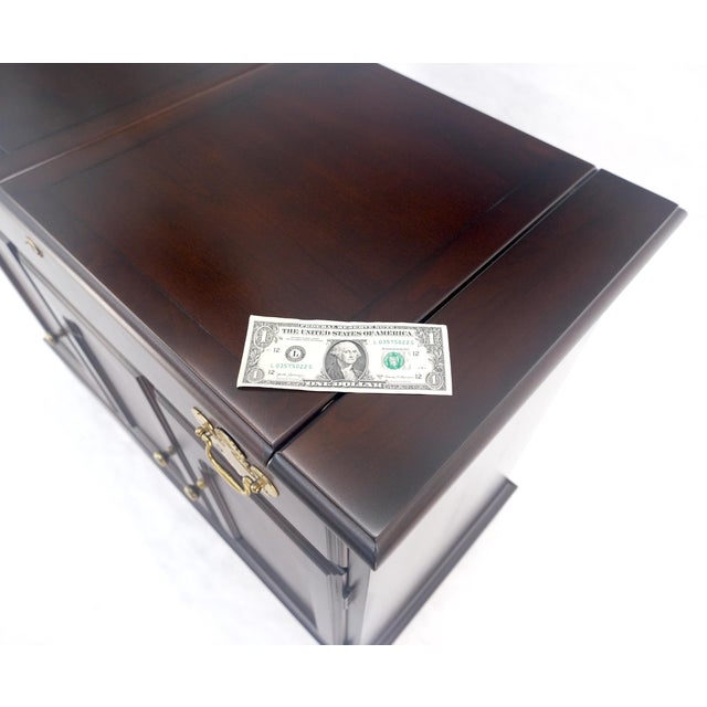 Flip Top Serving Bar cabinet Solid Cherry Bracket Feet MINT For Sale - Image 9 of 18