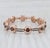 2000 - 2009 Le Vian 4.07ctw Champagne Diamond Quartz Links Bracelet 14k Rose Gold 6.75" 8mm For Sale - Image 5 of 10