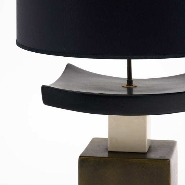 1970s Sculptural, Ceramic Table Lamp, French, Vintage 1970s For Sale - Image 5 of 9
