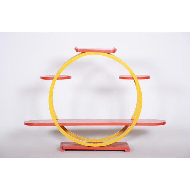 Mid-Century Flower Stand in Lacquered Wood, Czech, 1940s For Sale - Image 3 of 6