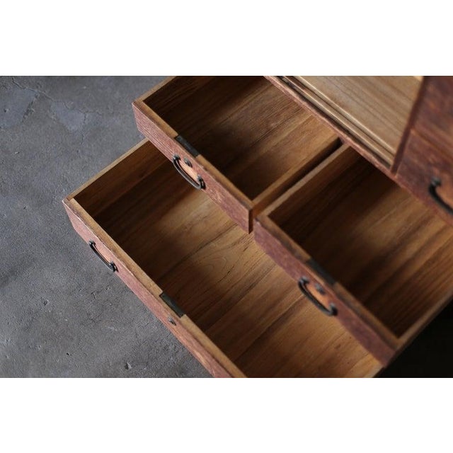 Wood Japanese Antique Drawer 1920s-1940s / Paulownia Chest of Drawer For Sale - Image 7 of 12